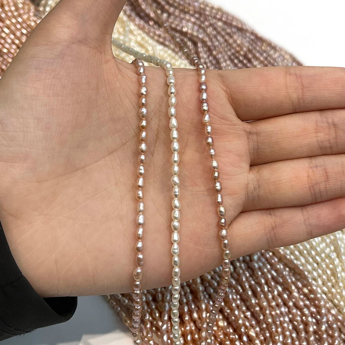 A Natural Freshwater Pearl Rice Isolation Pearl 2-3mm For Jewelry Making DIY Necklace Bracelet Chains Earrings Accessory Quake