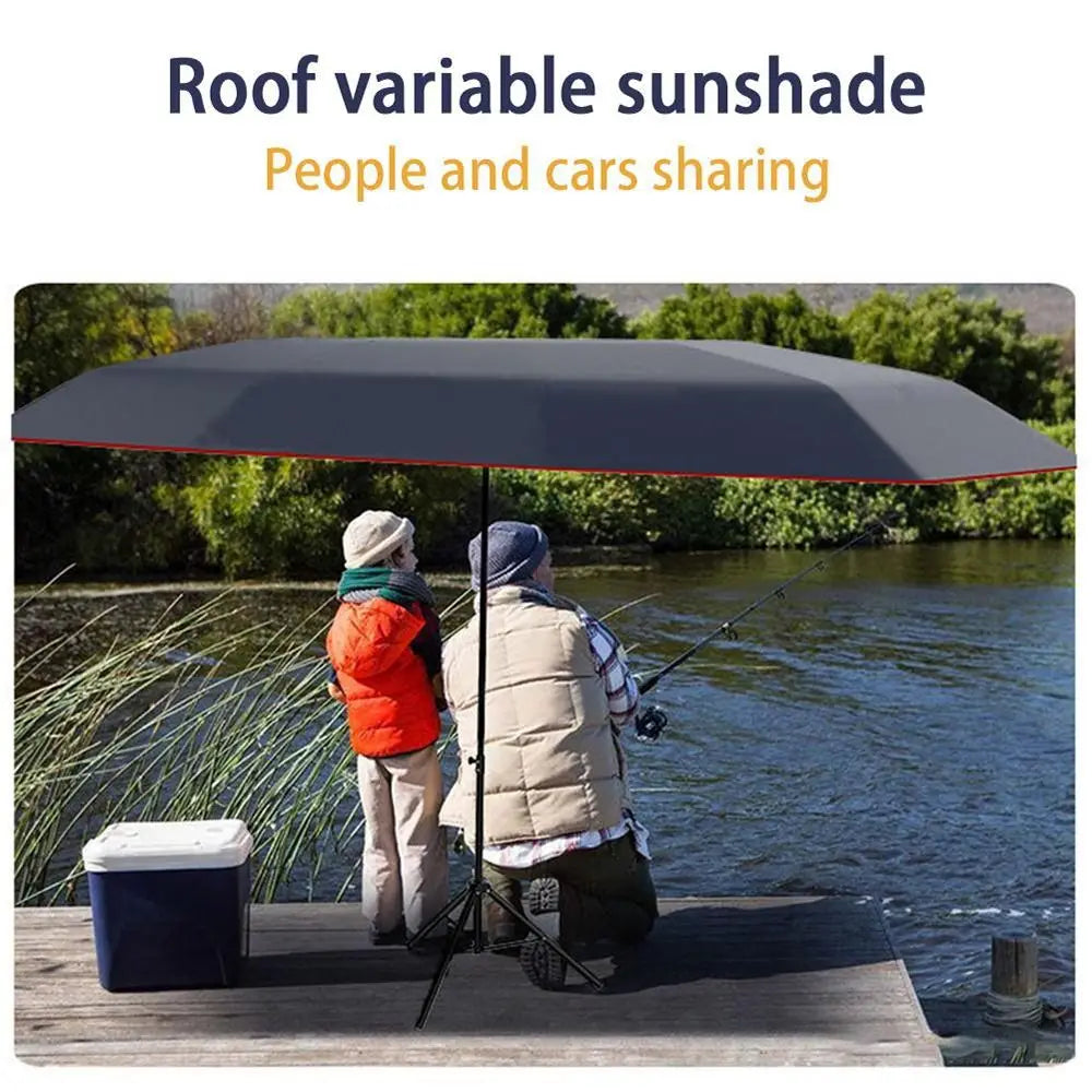 Portable Uv Resistant Waterproof Car Roof Sun Umbrella Car Roof Cloth Dustproof Canopy Cover Quake