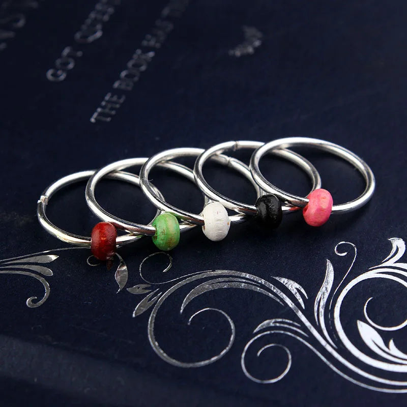 5pcs/Pack Stars Ring Charms Hair Braid Dread Dreadlock Beads Clips Cuffs Rings Jewelry Dreadlock Clasps Hair Accessories Tools Quake 5pcs 17