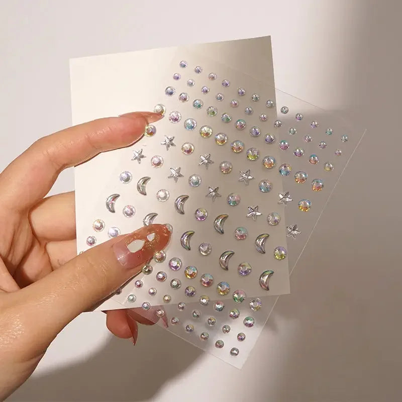 Teardrop Rhinestone Face Stickers – Glam DIY Party Gems