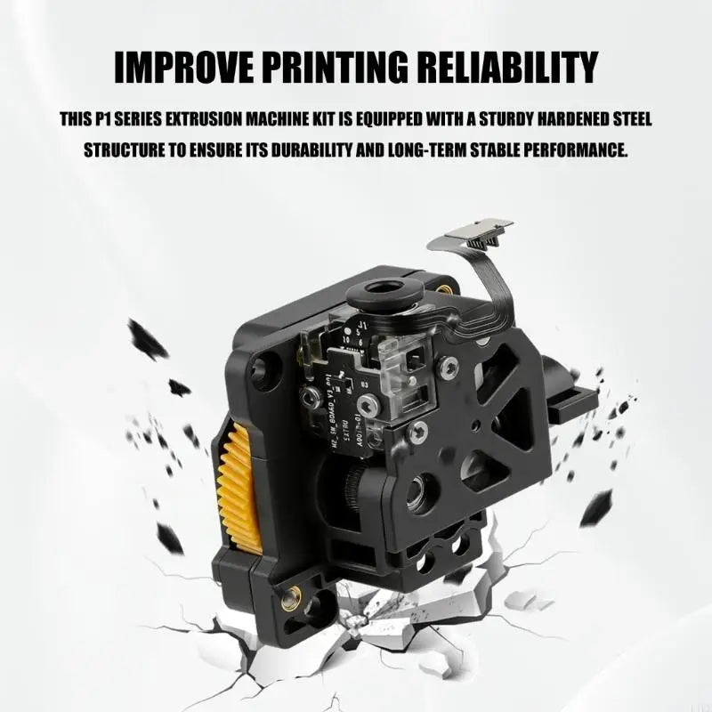 Upgraded Low Noise Extruder Module Hardened Steel Extruder Heat Management for P1S P1P X1C 3D Printer Accessories K1KF Quake