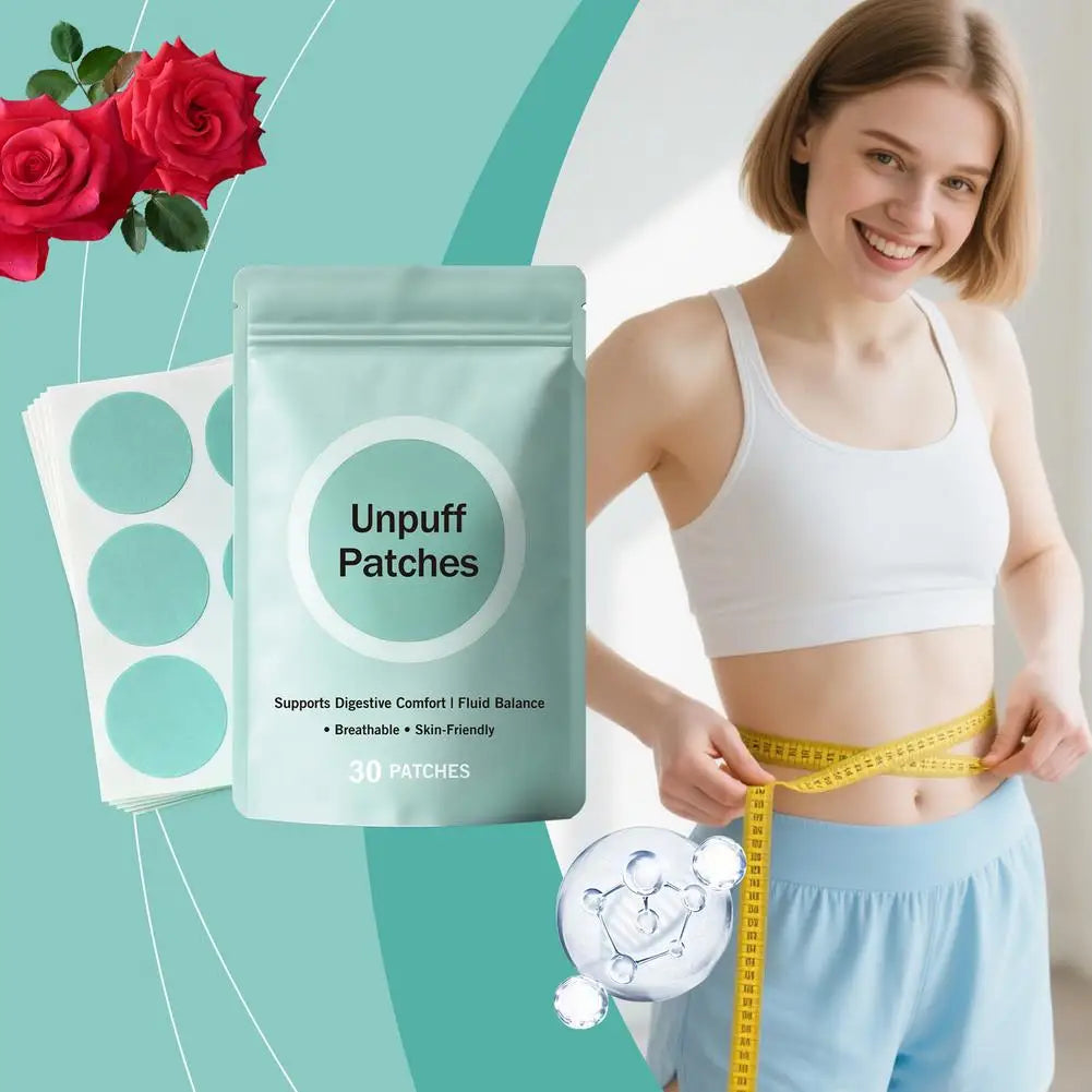 30 PATCHES Unpuff Patches Supports Digestive Comfort IFluid Balance Regulating Insulin Secretion Suppressing Appetit Breathable Quake