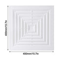 New Plastic Air Vent Grille With Flaps Square Ventilation Cover Silent Operation White Duct Heating Vents Bathroom Quake 400x400mm