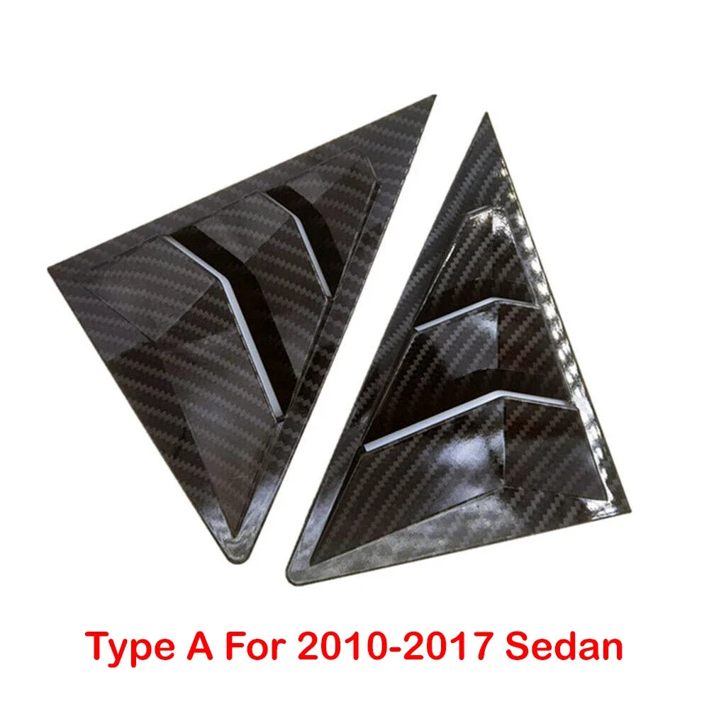 For Toyota Mark X Reiz 2005-2017 Car Rear Louver Window Side Shutter Cover Trim Sticker Vent Scoop ABS Carbon Fiber Accessories Quake For 2010 to 2017