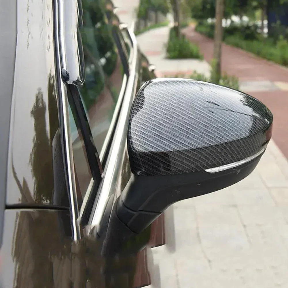 For Volkswagen Tiguan 2017-2020 Car Rearview Side Mirror Cover Wing Cap Exterior Door Housing Shell Trim Sticker ABS Accessories Quake