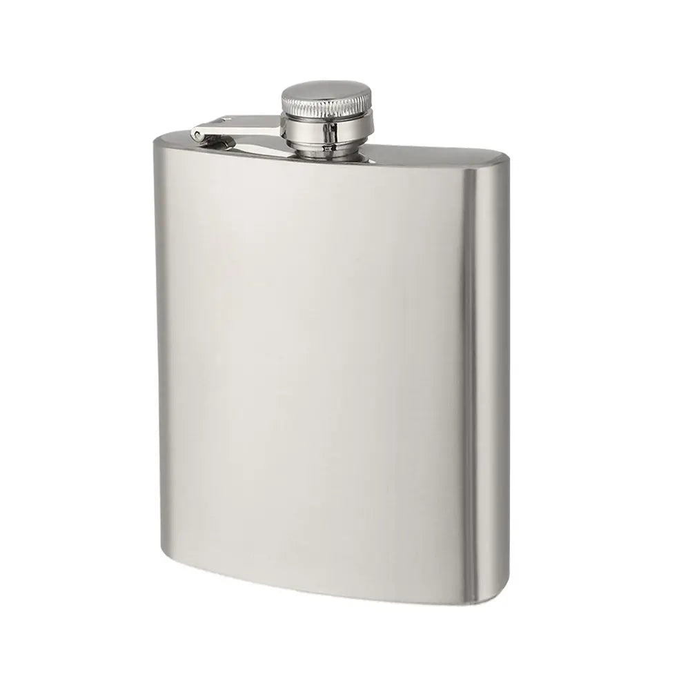 Stainless Steel Hip Flask Portable Liquor Flask Leakproof Drinking Bottle Alcohol Wine Whiskey Holder Drinkware Wedding Party Quake 7oz (196ml)