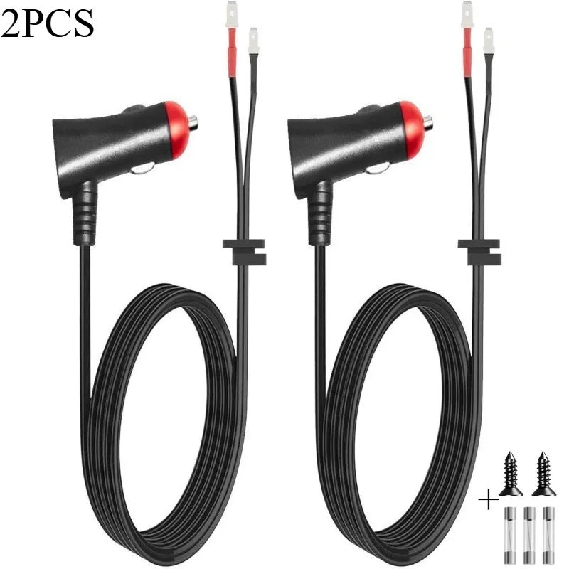 12AWG Car Cigarette Lighter Plug Cable Fused Replacement Power Cord for Thermoelectric Cooler Portable Cooling Freezer Quake