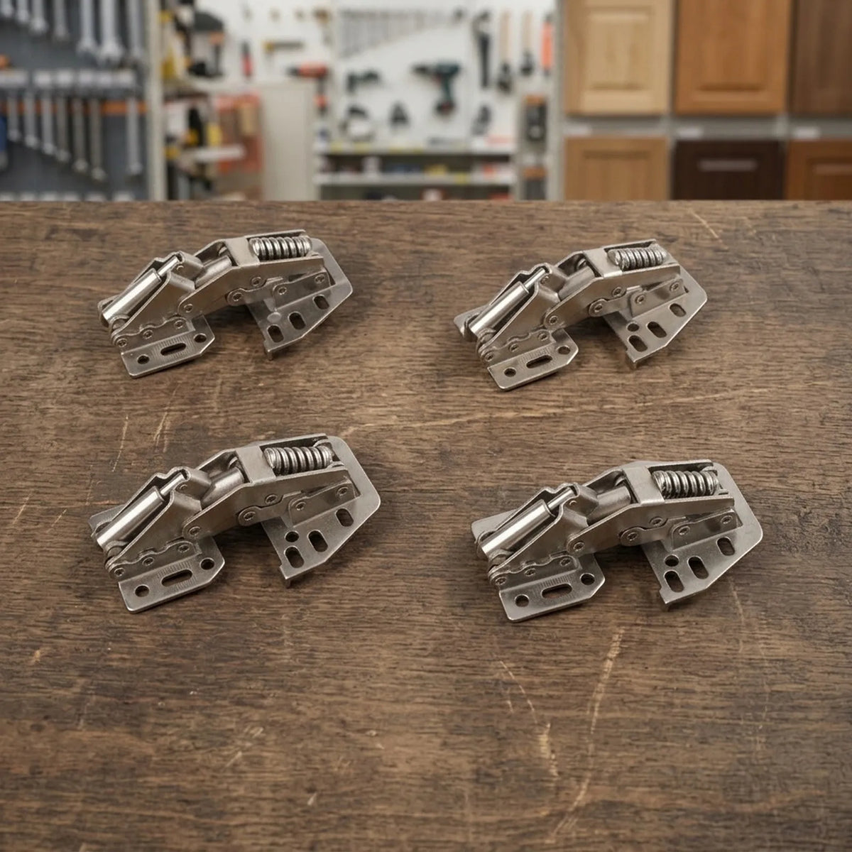 4pcs Spring Cabinet Hinges for For Rvs Homes Cabinets Easy Install No Pre Drilling 90 Degree Opening Hydraulic Dampers Quake