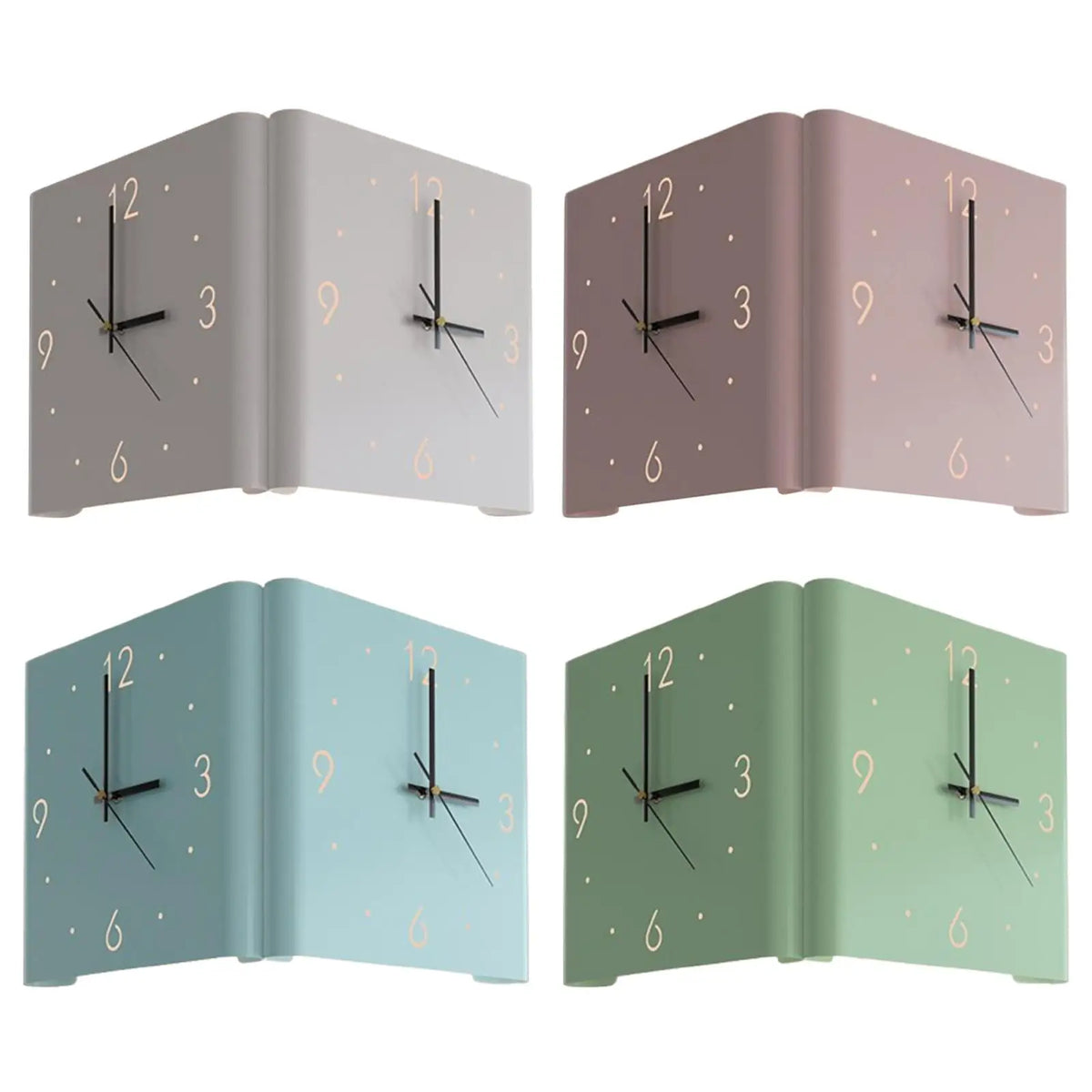 Modern Creative Wall Clock with Numeral Scale Silent Double Sided Clock Minimalist Metal Hanging for Bedroom Corridor Quake