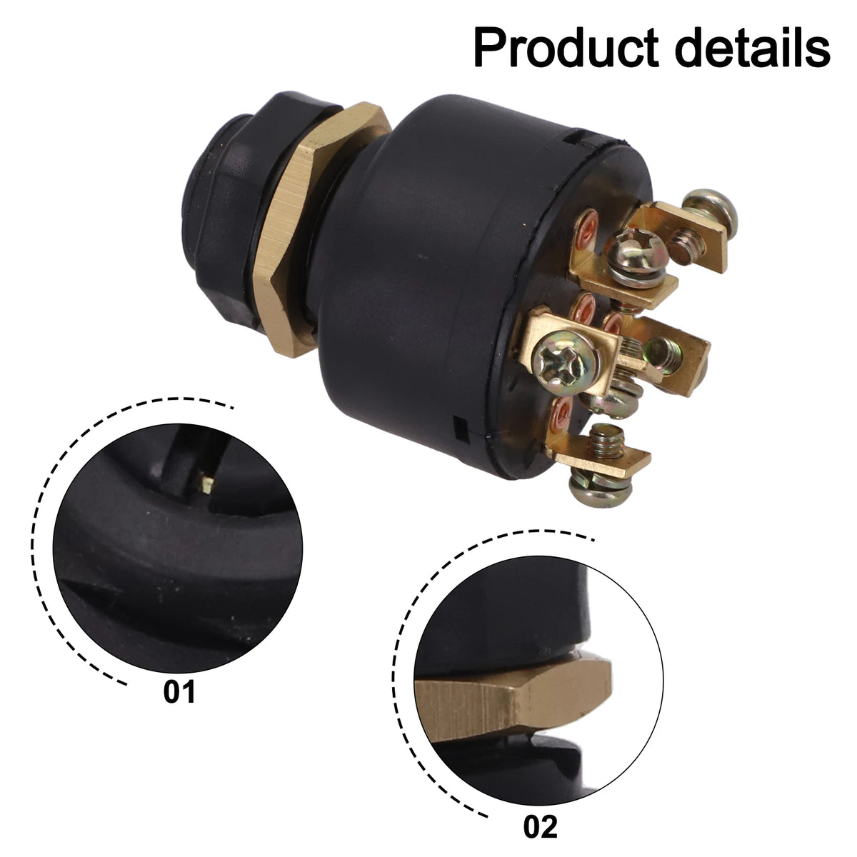 Marine Ignition Switch for OMC Engines Designed for Johnson and For Evinrude with Enhanced Protection Against Harsh Conditions Quake