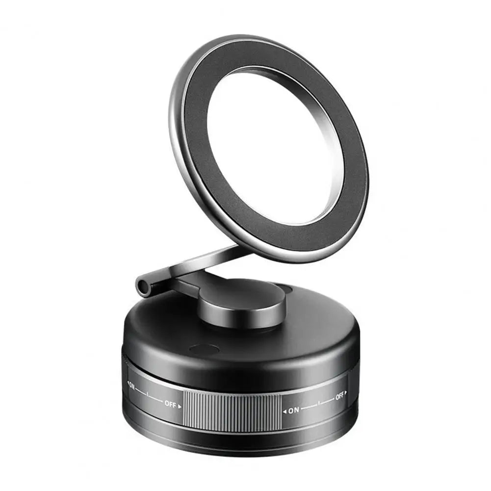 Magnetic Vacuum Car Phone Mount 360 Degrees Rotatable with Strong Suction Adjustable Air Vent Dashboard Holder for Navigation Un Quake Black