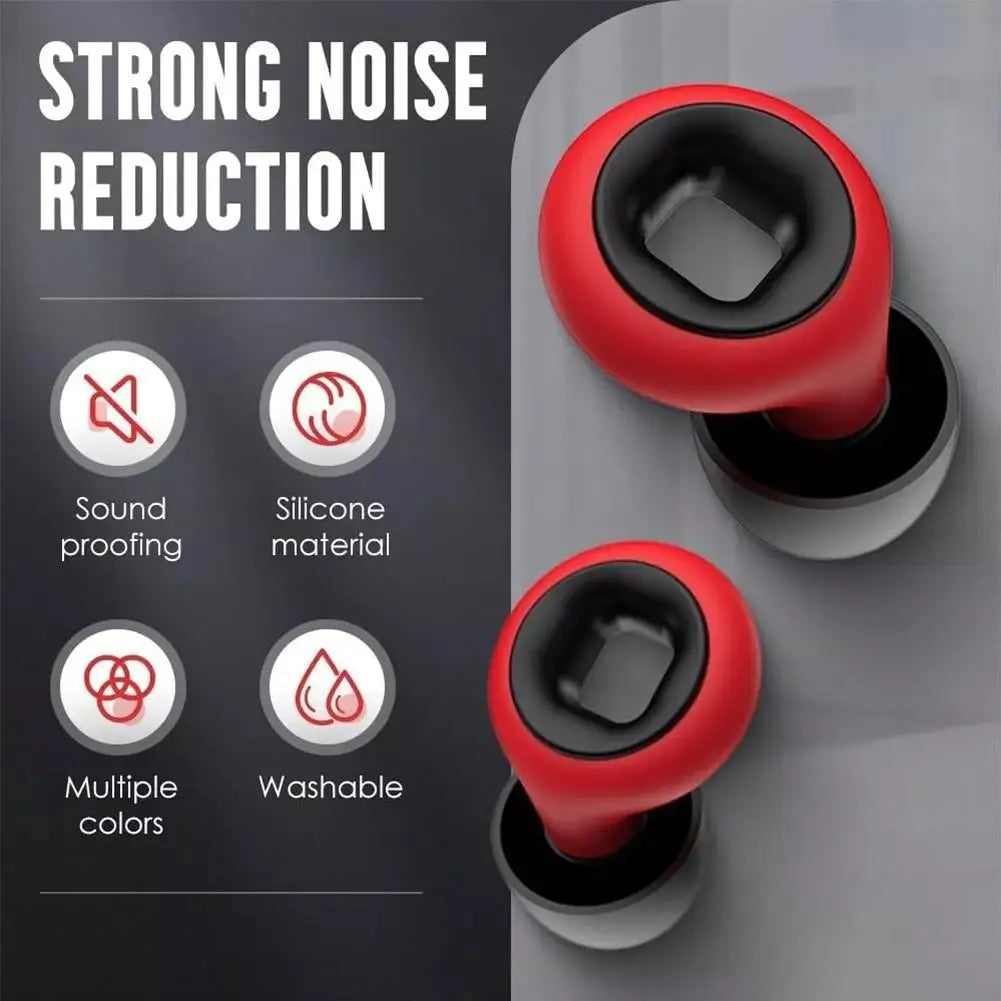 Ear Plugs for Sleeping, 25dB Noise Reduction Reusable Soft Silicone Earplugs for Snoring, Side Sleepers, Concerts, Travel, Work Quake