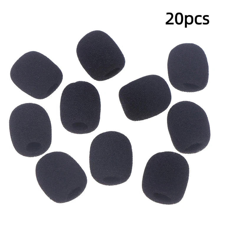 10/20PCS Black Headset Microphone Sponge For Motorcycle Intercom Helmet Bluetooth Headset Microphone Sponges Quake 20PCS