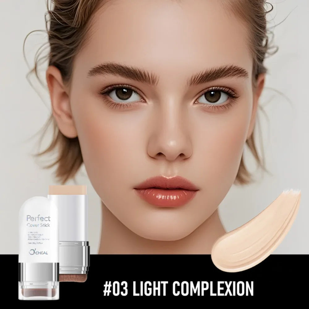 Thin and Comfortable Perfect Cover Stick Instant Natural Long-lasting Foundation Cream Waterproof Dewy Makeup Quake 03 Light Complexion
