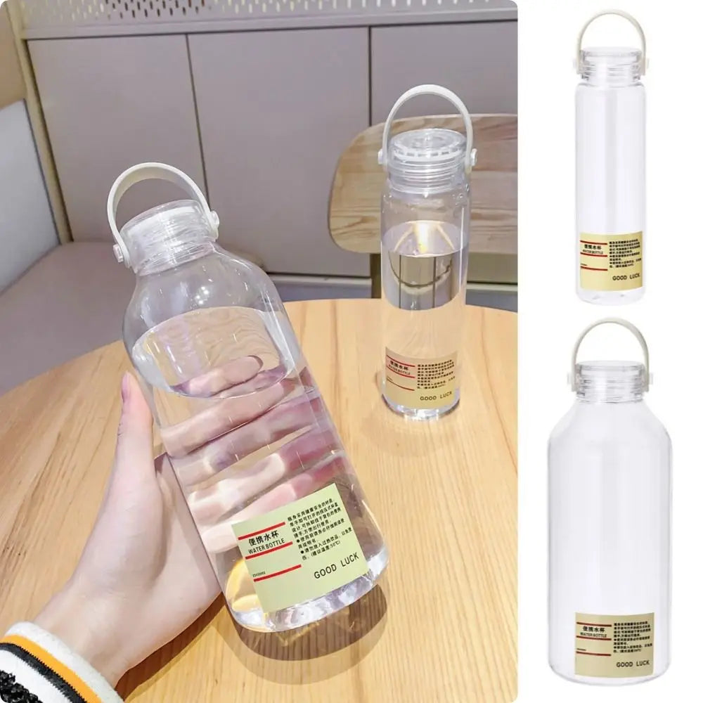 1Pcs 400ML/1L Transparent Plastic Cup Students Simple Water Cup with Text Portable Cup Sports Large Capacity Water Cup Quake