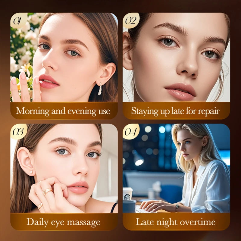 SADOER Snake Venom Peptide Caffeine Anti Wrinkle Massage Eye Cream Anti Dark Circles Anti-Aging Moisturizing Eyes Skin Care Quake