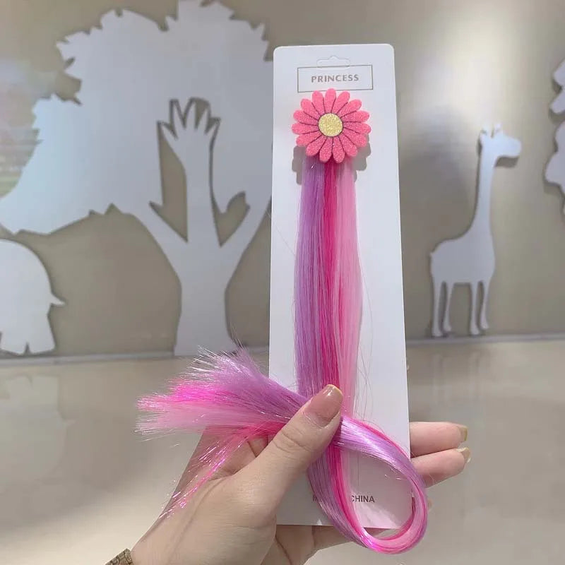 Cute Cartoon Unicorn Children Hair Braiding Accessories Little Girls Colored Braided Tools Baby Holiday Party Pony Hair Clips Quake NO.14