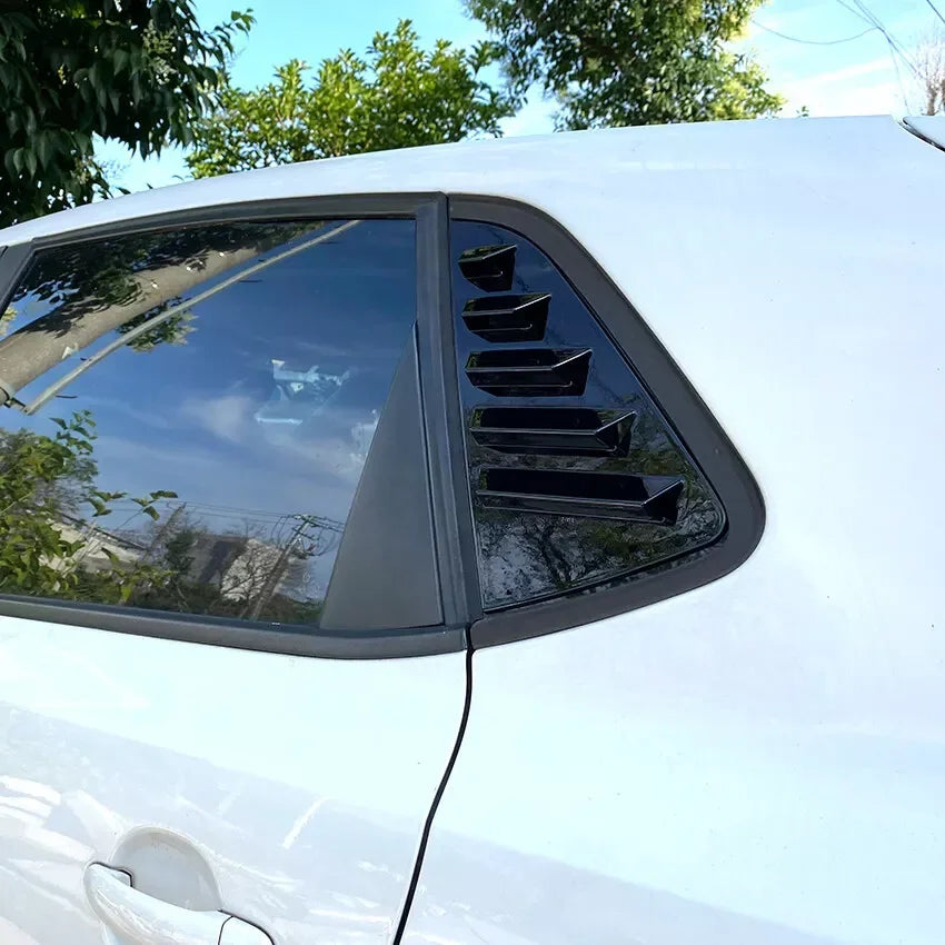 For Volkswagen VW Polo MK5 6R 6C 2011- 2017 Car Rear Louver Window Side Shutter Cover Trim Sticker Vent Scoop ABS Carbon Fiber Quake