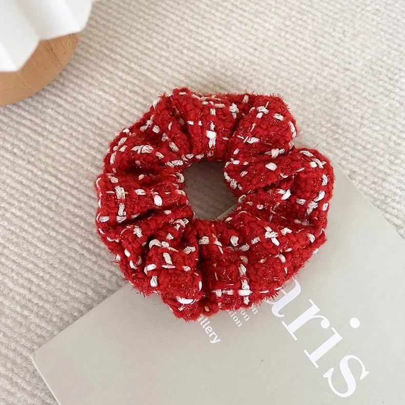 New Red Hairbands Headband Rope Christmas Hairband Woman Girls Fashion Sweet Hair Ties Rubber Band Female Party Hair Accessories Quake 22319