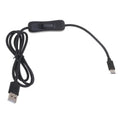 USB Cable withSwitch Type-C USB2.0 Adapter Cord 5V3A Type C to USB A Charger and Data Transfer forRaspberryPi 4B hubs K1KF Quake Black 30cm