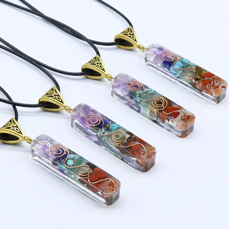 Natural Stone Gravel Pendant Necklace For Jewelry Making DIY Necklace Bracelet Accessory Wholesale Quake
