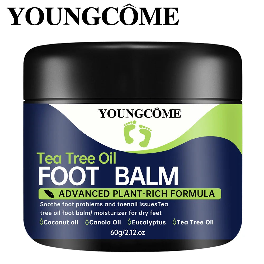 Tea Tree Oil Foot Cream Repairs Cracked Feet Deeply Moisturizes and Nourishes Dry Rough Skin,Softens Hard Skin Quake
