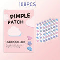 Acne Patches (multiple shapes, 108 counts) Hydrocolloid acne patches, free acne patches, blemishes Patches, acne stickers Quake 108PCS