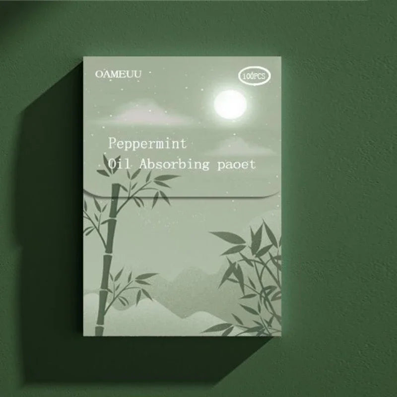 300Sheets Green Tea Facial Oil Blotting Sheet Makeup Paper Absorbent Women Face Control Paper Oil Cleansing Cosmetic Tool Quake No.10 300pcs