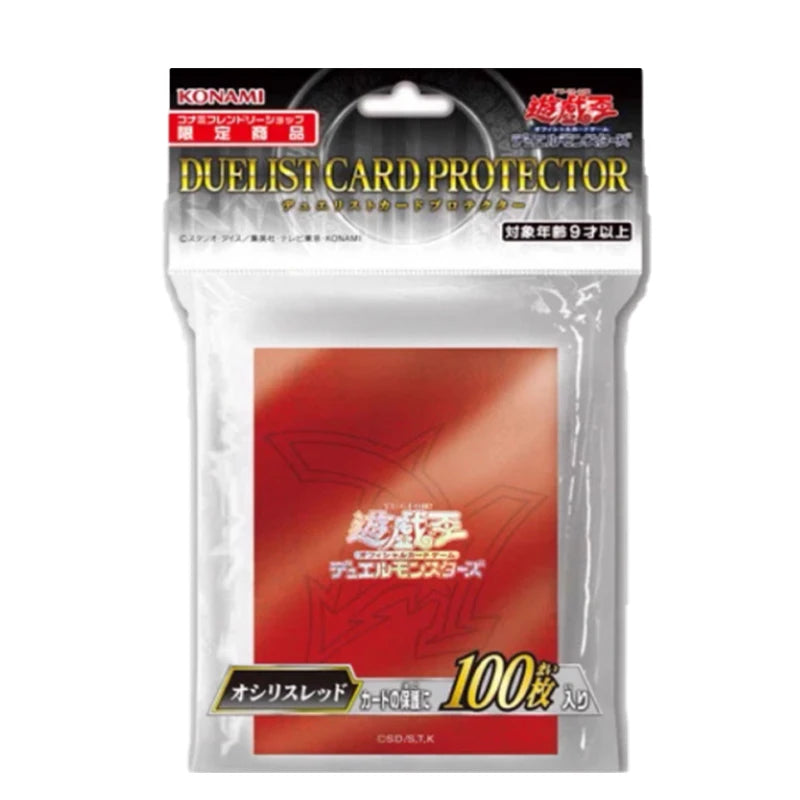 New 100 Packs Official Yu-Gi-Oh! GX Osiris Red 63x90mm Card Sleeves Deck Protector for TCG OCG Cards Game Anime Collection Gift Quake