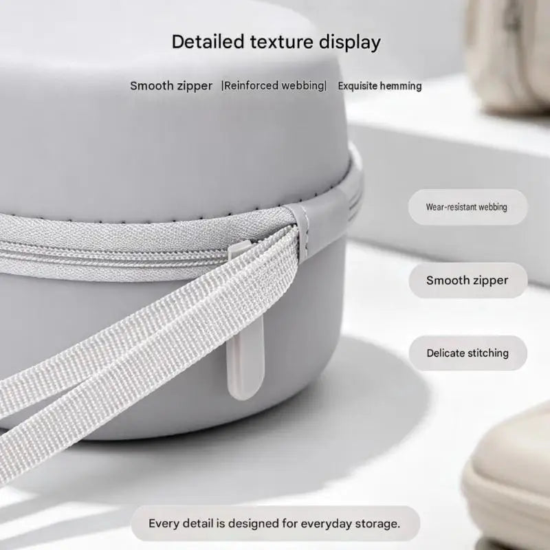 Hard Shell Electronic Accessory Case with Open Interior Compartment, Attached Handle Strap and Zippers for Small Speaker K1KF Quake