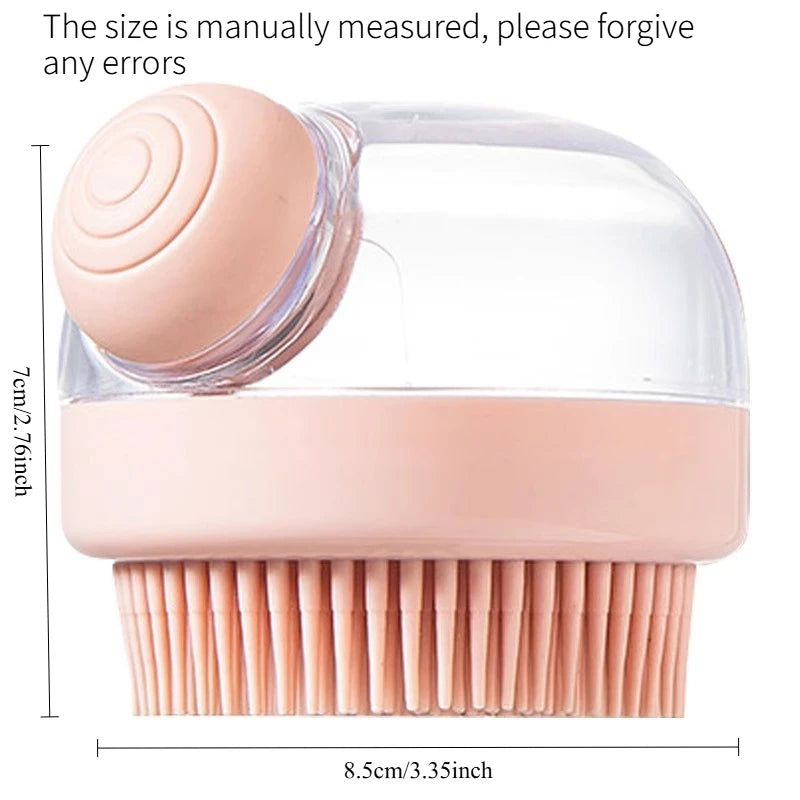 1PC Pet Bath Massage Glove Brush Cat Floating Hair Comb Dog Teddy Bichon Knot Remover Grooming Cleaning Bath Supply Quake Pink
