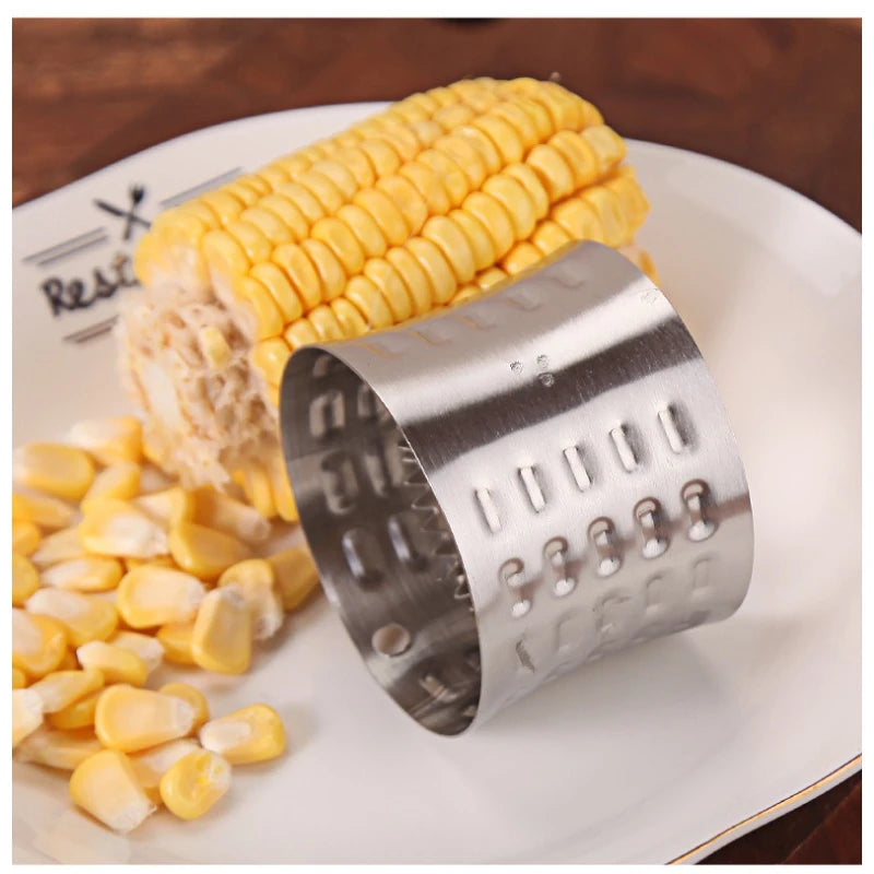 Stainless Steel Corn Stripper Tool Corn Thresher Remover Quick Corn Kernel Peeler Creative Manual Gadget for Corn Shelling Quake