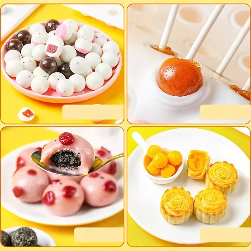Silicone Egg Custard Filling Mold Dumpling Cake Decoration Tool Chocolate Ice Cubes Mousse Dessert Mold Quake