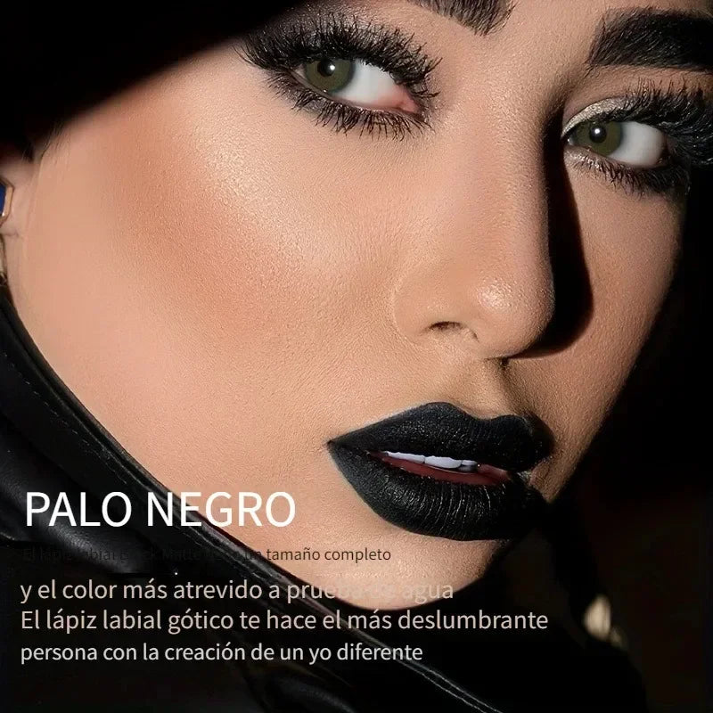 USHA's Black Lipstick Halloween Ready-to-Ship Waterproof Long-Lasting Matte Lip Makeup Lip Gloss for Cross-Border Shopping Quake