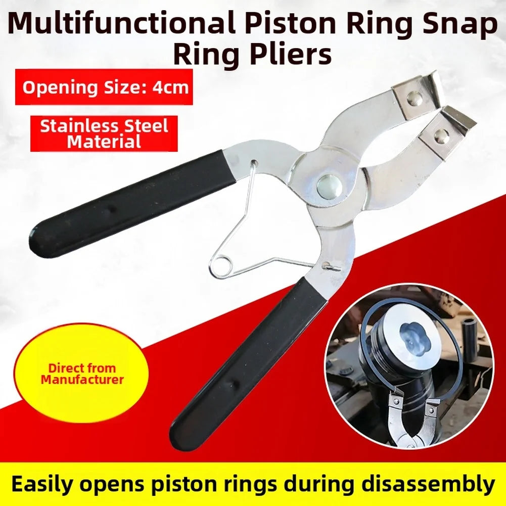 Stainless Steel Piston Ring Pliers for Car with High Tension Spring and Comfortable Handle for Reduced Fatigue Quake A