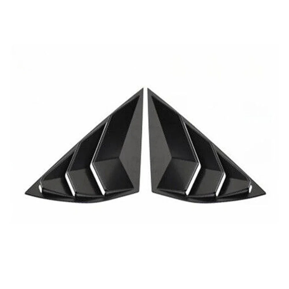 For Mustang Mach-E Mach E 2021 2022 Car Rear Louver Window Side Shutter Cover Trim Sticker Vent Scoop ABS Carbon Fiber Style Quake Matte Black