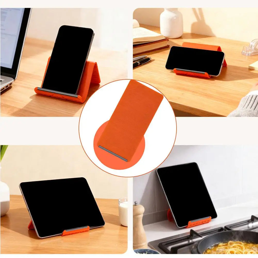 Flexible Silicone Phone Tablet Laptop Stand Foldable Desktop Holder Creative Adjustable Lazy Travel Portable Accessory Quake