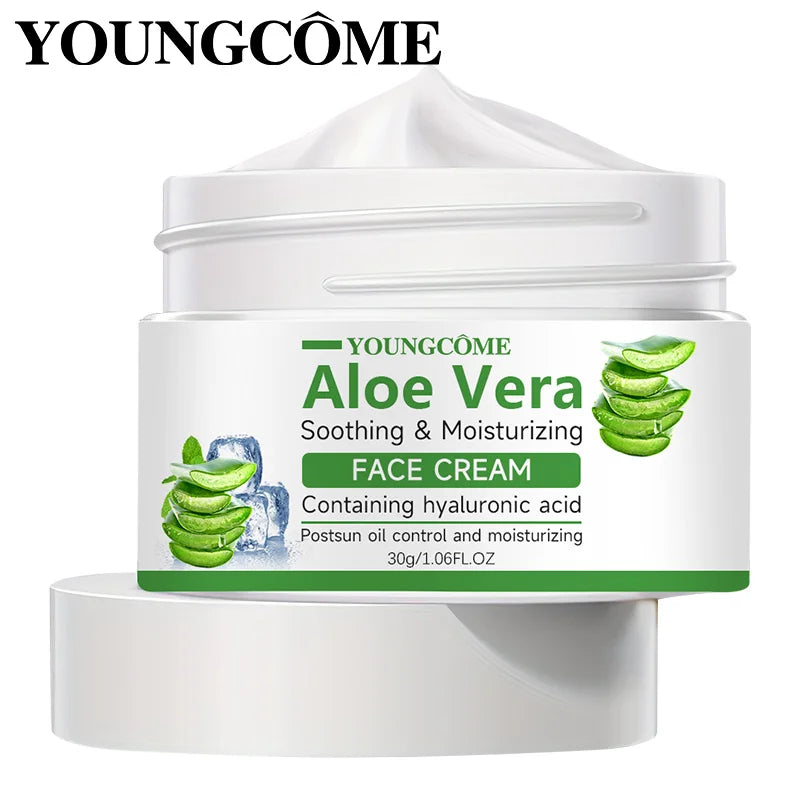 Aloe Vera Moisturizing face cream Facial Care essence Cream Repairs dry skin, protects skin,lubricates and tightens skin Quake