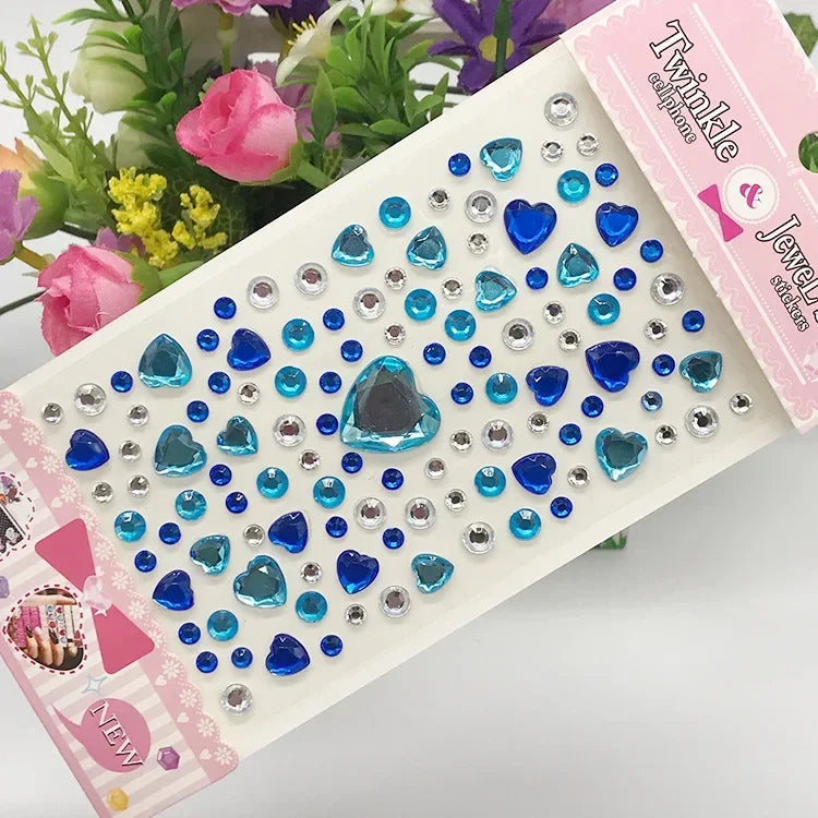Rhinestone Crystal Face Stickers – DIY Gem Makeup Decor