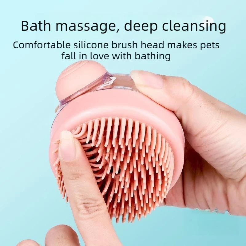 1PC Pet Bath Massage Glove Brush Cat Floating Hair Comb Dog Teddy Bichon Knot Remover Grooming Cleaning Bath Supply Quake