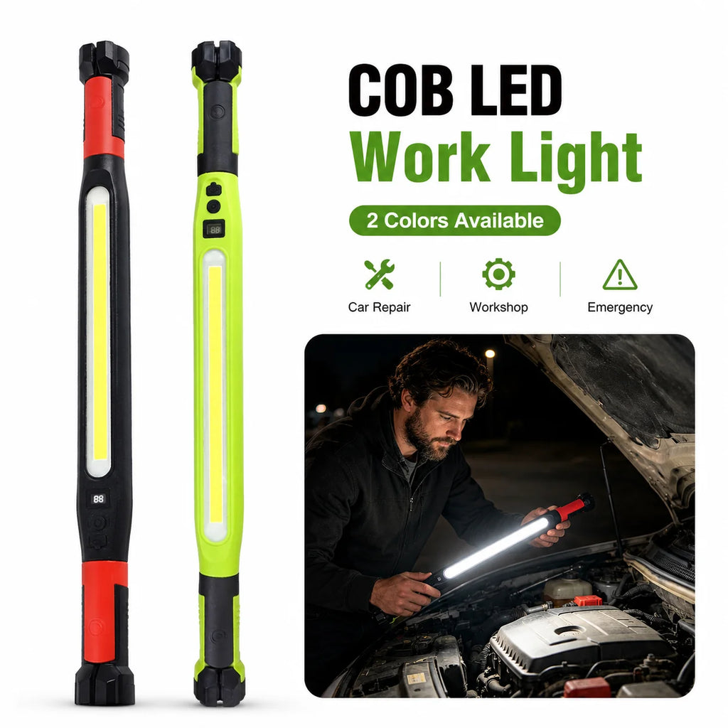 Portable Emergency Work Light USB Rechargeable Magnetic Flashlight 360 Hook Lamp for Outdoor Camping Workshop Quake
