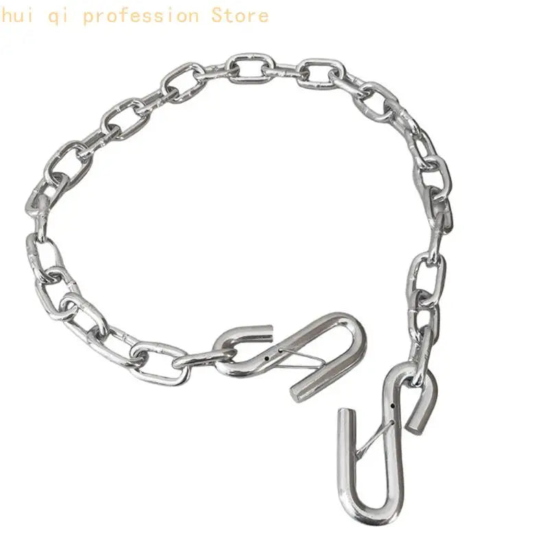 Vehicle Transport Tow Chain 1 Meter Coated Metal Safety Chain with Hook for Trailer Towing, Backup Connection and Storage Quake CN