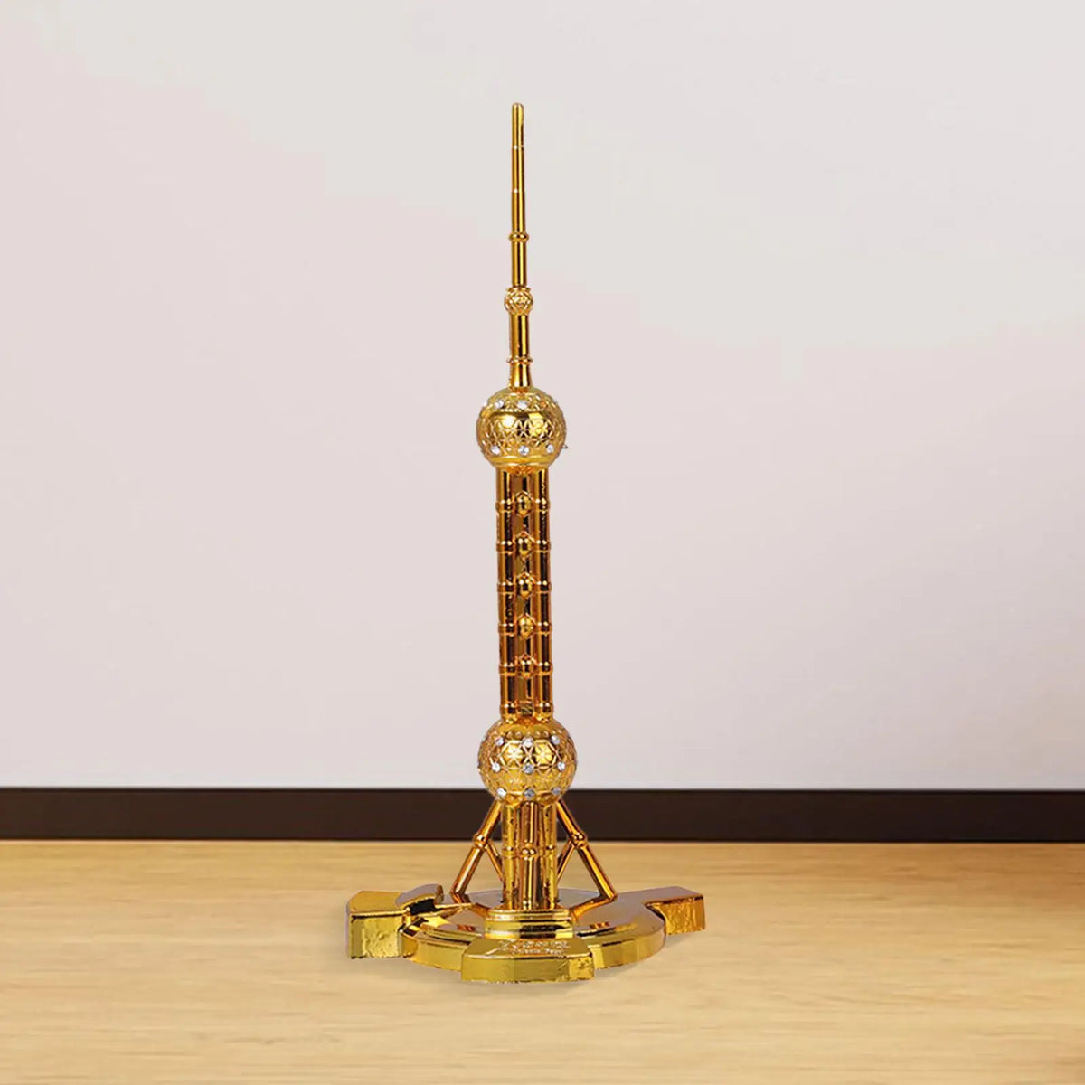 Oriental Pearl Tower Architectural Famous Miniature Famous Landmark Alloy Model for Wedding Bedroom Housewwarming Home Friend Quake