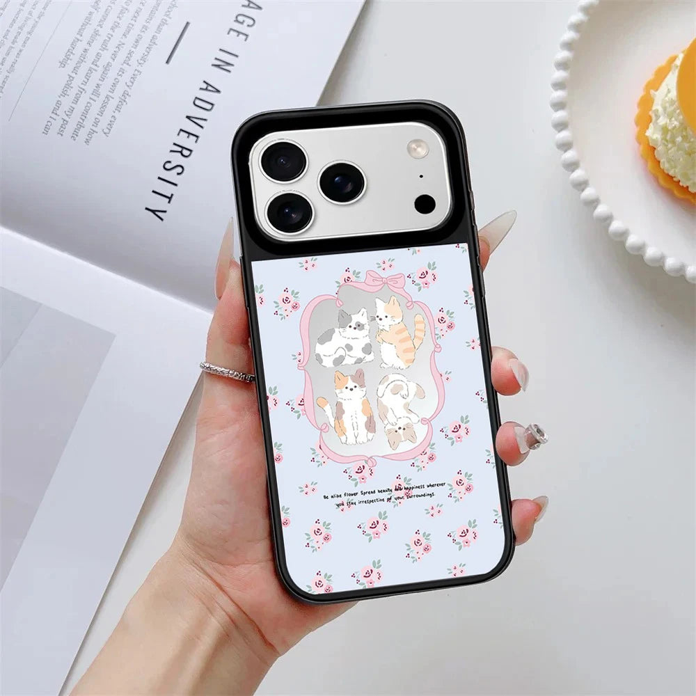 6090732 Mirror Surface Magnetic Phone Case Cover for IPhone 13 14 15 16 17 18 Pro Max Case Quake