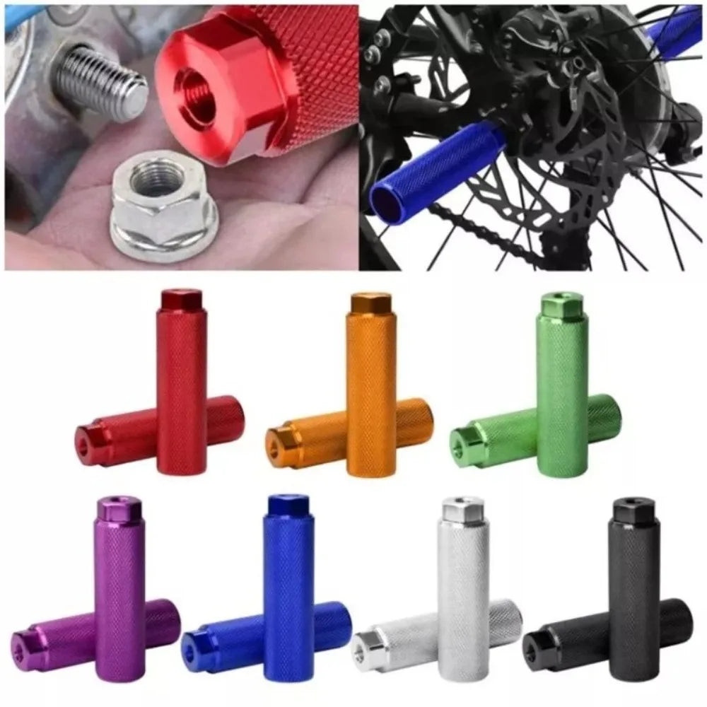 2Pcs Durable Anti-Slip Bike Pegs Aluminum Alloy Lightweight Bicycle Foot Pegs Cycling Parts Bicycle Accessories Fit 3/8 Inch Quake