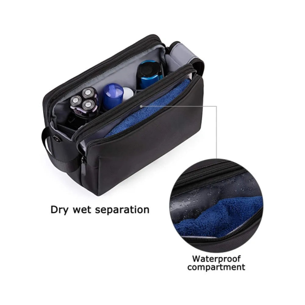 Fashion Waterproof Travel Toiletry Bag Dry Wet Separation Large Capacity Ladies Makeup Bag Women Lightweight Cosmetic Quake