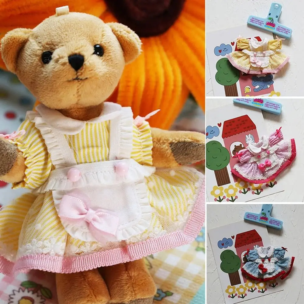 New Handmade Doll Lovely Clothes Cute Lolita Princess Dress 5 Colors Dolls Clothes For 10cm Cotton Doll Quake