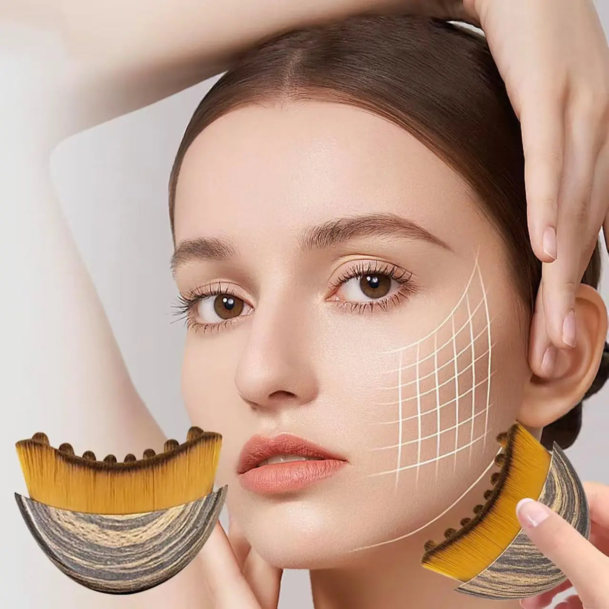 Lymphatic Contour Face Brush Lymphatic Drainage Reduce Puffiness Relief Fatigue Facial Massager Face Chin Skin Sculpting Tool Quake