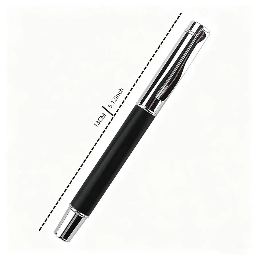 Metal Wood Grain Rollerball Pen Business Office Signature Pen 0.7mm Black Ink Gel Pen School Supplies Gift Quake