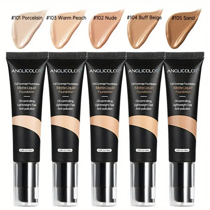 5 Colors Long-Lasting Liquid Concealer for Face and Eyes Concealer for Freckles,Acne Marks,Dark Circles,Moisturizing Foundation Quake